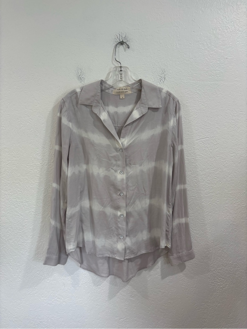 Cloth & Stone Tie Dye Print Lyocell Shirt